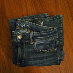 American Eagle Outfitters Women's Dark Blue Boot Cut Jeans